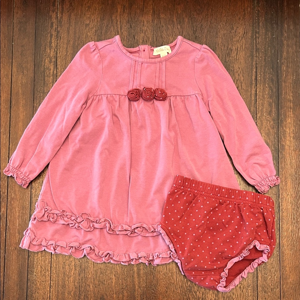 Matilda Jane Quinn Dress and Diaper Cover Girls Friends Forever Size 12-18Months